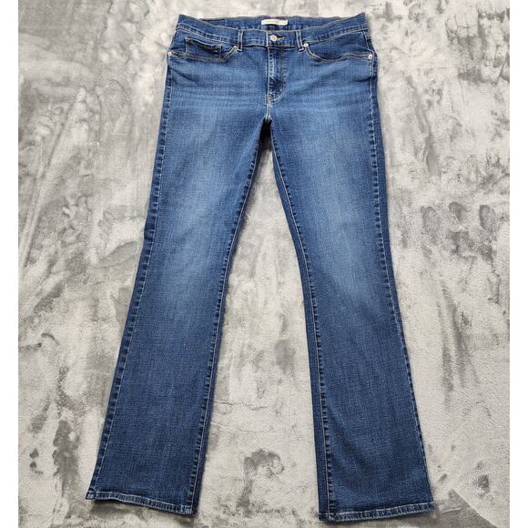 Levi's Jeans Womens 16 Blue Classic Bootcut Stretch Denim Boho Western Casual - Picture 1 of 14